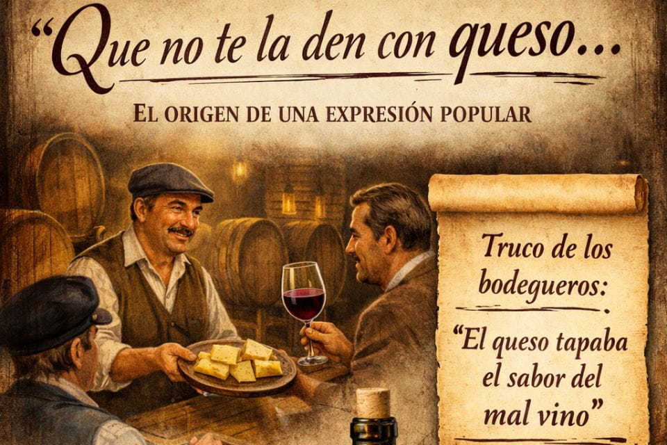 ¡Que no te la den con queso!: origen y significado de una expresión muy ligada al vino