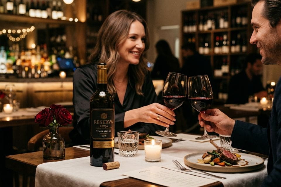 Qué vino elegir para una cena romántica